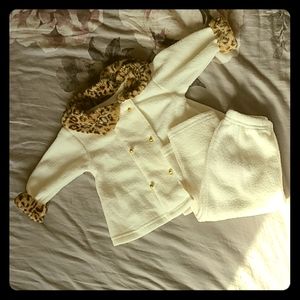 Baby's White w/ Cheetah Print Outfit